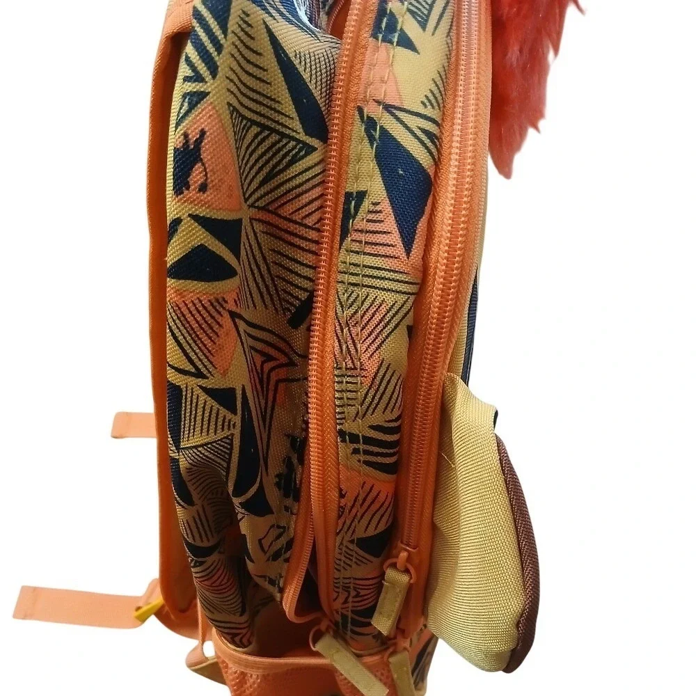 Disney Lion Guard Kion Backpack Kids OS Tan Orange 3D Ears Faux Fur School Bag‎